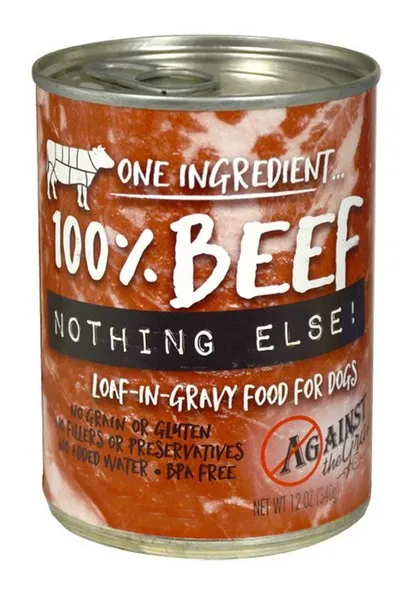 12/11 oz. Against The Grain Nothing Else- One Ingredient Beef Dog Food - Food